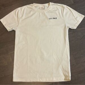 La Paz Dantas Boat Ecru T-Shirt Size Medium Sailboat